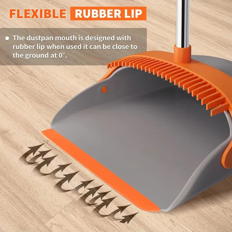 Upright Broom and Dustpan Set