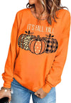 Leopard Plaid Pumpkin Sweatshirt
