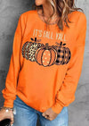Leopard Plaid Pumpkin Sweatshirt