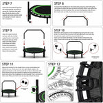 Green Quiet Mini Rebounder Trampoline